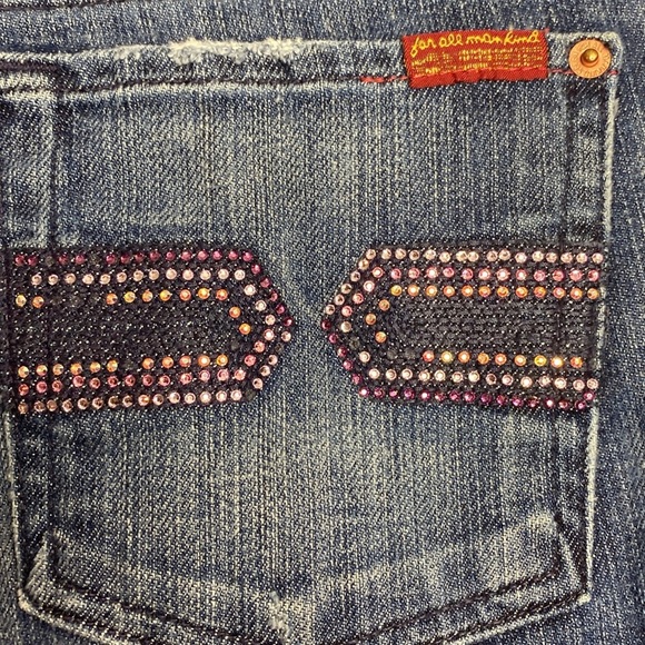 7 for all mankind bootcut blue jeans cut 721919 size 29 - Picture 4 of 11